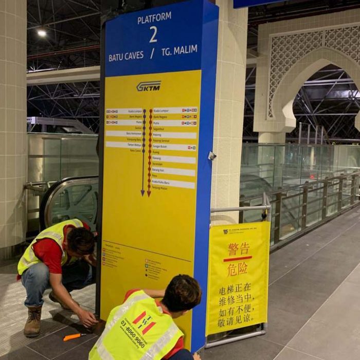 installing wayfinding signage